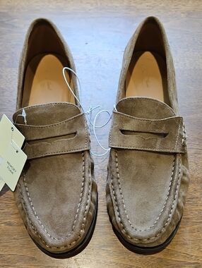 Universal Thread Women's Suede Penny Loafers in Taupe